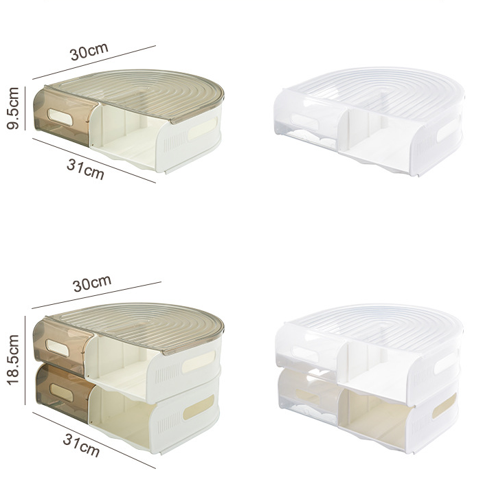 1pc stapelbare Eieraufbewahrungsbox Frische Aufbewahrungsbox