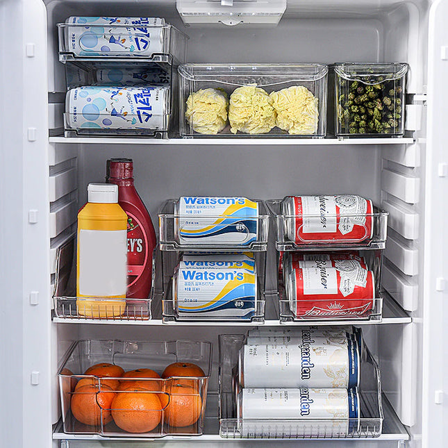 PET-Getränke-Lagerbox für den Kühlschrank, transparent