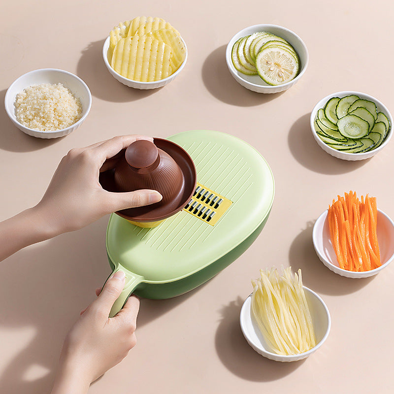Multifunctional Vegetable Cutter With Drain Basket potato chip slicer  radish grater Shredder Grater Slicer Kitchen Tools